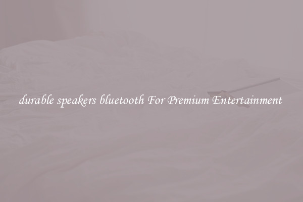 durable speakers bluetooth For Premium Entertainment 