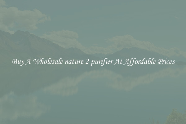 Buy A Wholesale nature 2 purifier At Affordable Prices