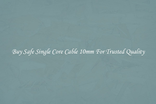 Buy Safe Single Core Cable 10mm For Trusted Quality