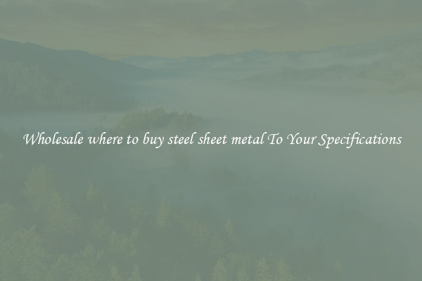 Wholesale where to buy steel sheet metal To Your Specifications