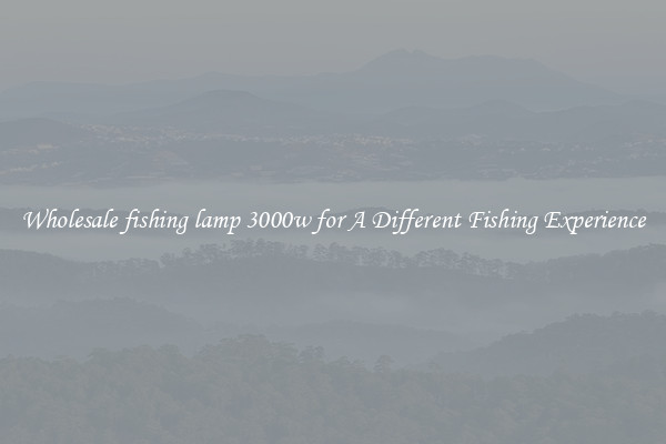 Wholesale fishing lamp 3000w for A Different Fishing Experience