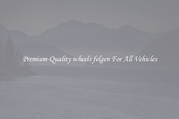 Premium-Quality wheels felgen For All Vehicles