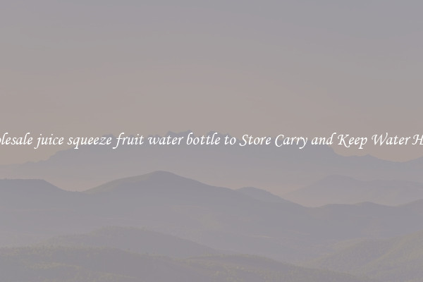 Wholesale juice squeeze fruit water bottle to Store Carry and Keep Water Handy
