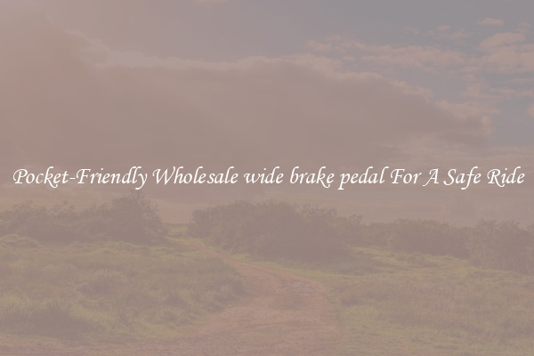 Pocket-Friendly Wholesale wide brake pedal For A Safe Ride