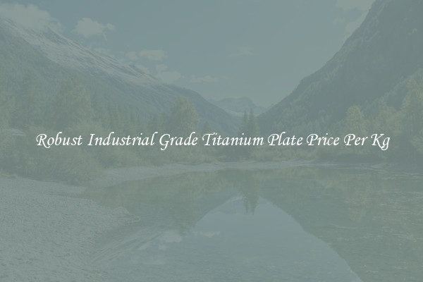 Robust Industrial Grade Titanium Plate Price Per Kg