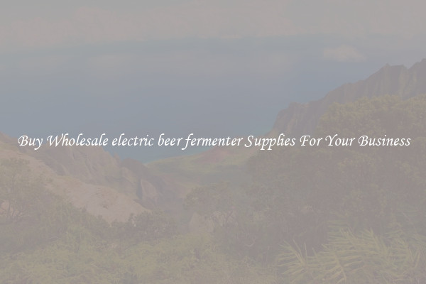 Buy Wholesale electric beer fermenter Supplies For Your Business