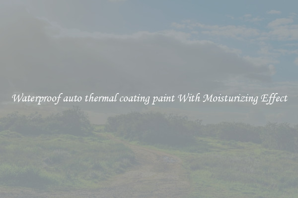Waterproof auto thermal coating paint With Moisturizing Effect